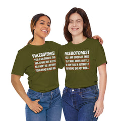 Phlebotomist Humor Tee, Funny Medical Shirt, Nurse Gift, Blood Tech Wear, Cute Phlebotomy Humor, Healthcare Apparel