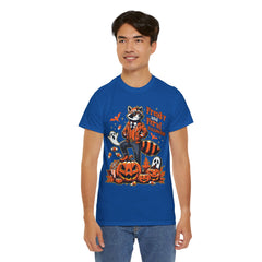 Freaky And Feral Halloween Raccoon! Graphic Unisex Heavy Cotton Tee