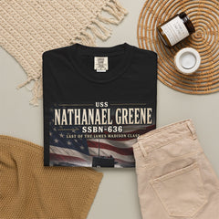 USS Nathanael Greene SSBN 636 Submarine T-Shirt — Forty One for Freedom Patriotic Crew Tee