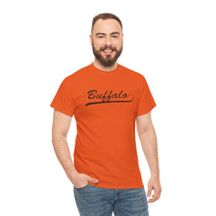 Buffalo Unisex Heavy Cotton Tee - Retro Dunder Mifflin Design for Nostalgic Fans