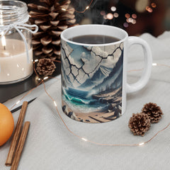Serene Ocean Beach Nature-Inspired Ceramic Mug - 11oz & 15oz Options