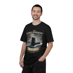 USS George Washington SSBN 598 Submarine T-Shirt with a quote from its namesake