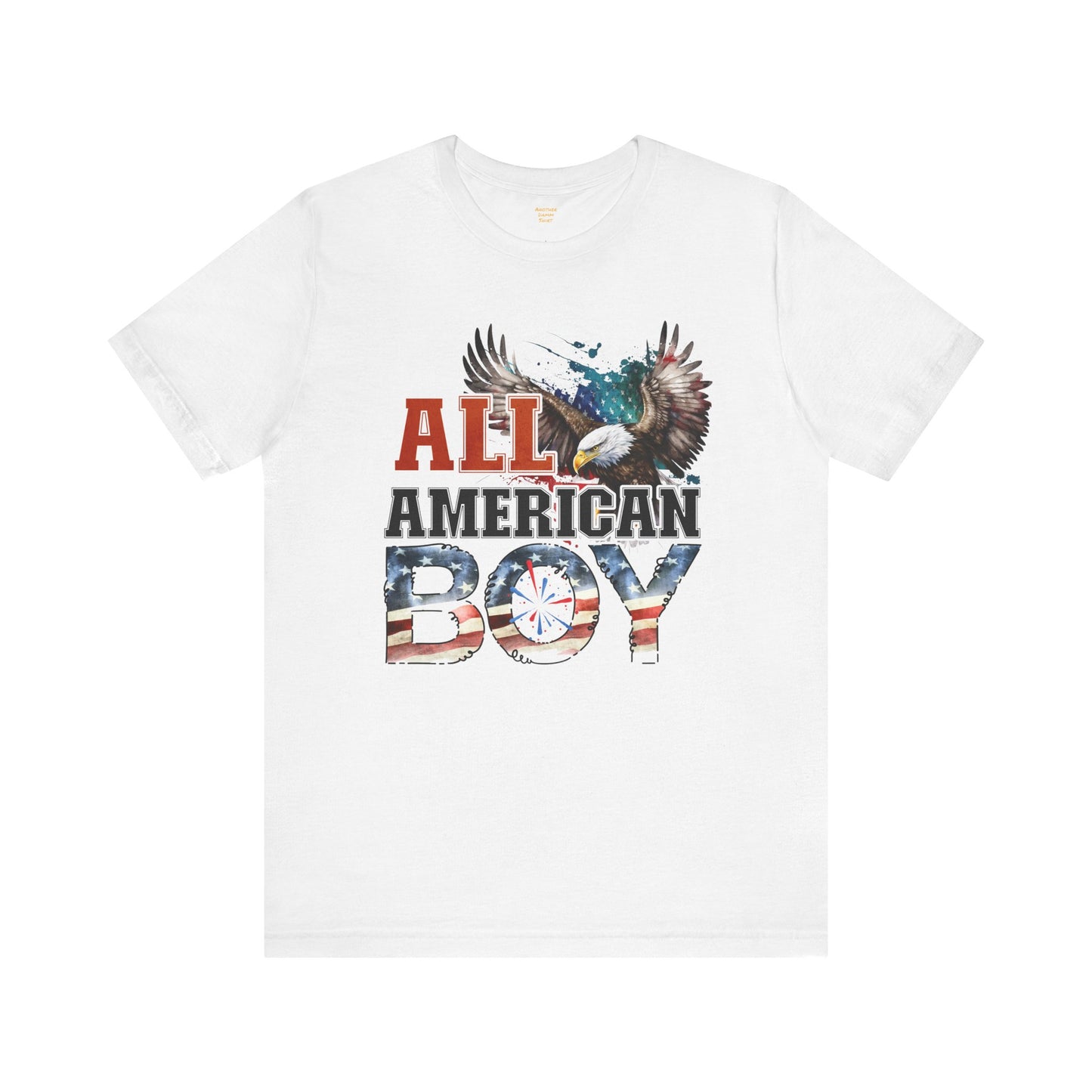 All American Boy With Eagle Graphic, Unisex Jersey Short Sleeve Tee