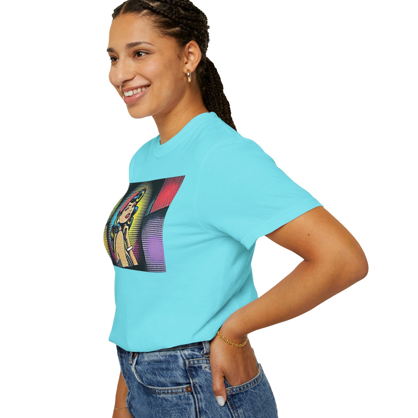 Pop Art Pinup Girl - Comfort Colors Garment Dyed Shirt