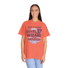 Level 37 Wizard T-Shirt — "Not a Nerd" THAC0 Survivor D&D Gamer Tee
