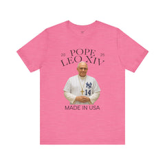 Pope Leo XIV New York Yankees Short Sleeve Tee - Made in USA