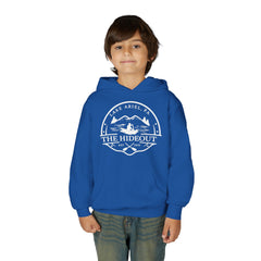 Youth Hoodie — 'The Hideout' Lake Ariel PA Cabin Adventure Hoodie