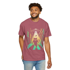 Raccoon UFO Funny Comfort Colors Graphic T-Shirt