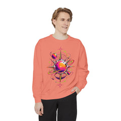 Cosmic Orbit Sweatshirt — Neon Planet Graphic Pullover