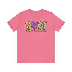 Peace Love  Occupational Therapy shirt, OT shirt, OT practitioner gift, OT student gift, ot graphic tee, gift for her,  gift for him