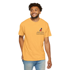 Lauren McGowan Front Logo Back Graphic Baldwin Harbor Animal Hospital "Who Let the Dogs Out?" Tee