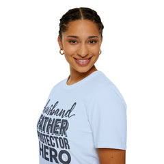 Husband Father Protector Hero Unisex Softstyle T-Shirt