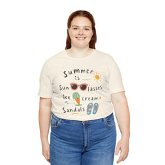 Summer Is — Graphic Tee (Sunglasses, Ice Cream & Sandals)