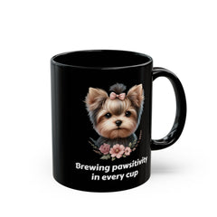 Yorkshire Terrier Black Mug (11oz, 15oz), Brewing Pawsitivity In Every Cup