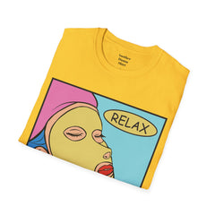 RELAX Pop Art Woman getting a SPA treatment Unisex Softstyle T Shirt  Must have T Shirt if going to the Beauty Palor or Spa