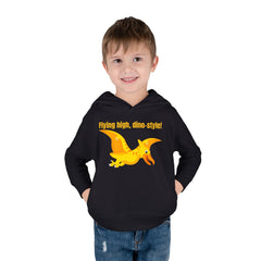 Flying high, dino-style! - Toddler Pullover Fleece Hoodie