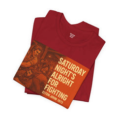 Music Inspired Unisex Tee - Saturday Nights All Right For Fighting Graphic