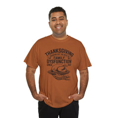 Thanksgiving Family Dysfunction Tee, Unisex Cotton T-Shirt, Funny Holiday Shirt, Family Gathering Wear, Thanksgiving Humor Apparel