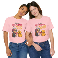 Wisdom Glitter Tee: Funny Gift for Dog Lovers, Mother's Day, Birthday, Casual Wear, Unisex Shirt