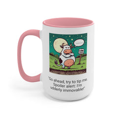 COW TIPPING Awareness - Accent Mugs | Cow Tipping Is Real, Bovine Humor. Gift For Him, Gift For Her, Farm Humor, Cow Fan Gift, Farm Animal