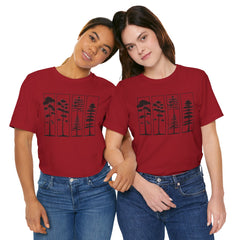 Nature-Inspired Unisex Jersey Tee, Tree Graphic T-Shirt, Eco-Friendly Fashion, Gift for Nature Lovers, Casual Wear, Outdoor Adventure
