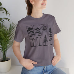 Nature-Inspired Unisex Jersey Tee, Tree Graphic T-Shirt, Eco-Friendly Fashion, Gift for Nature Lovers, Casual Wear, Outdoor Adventure