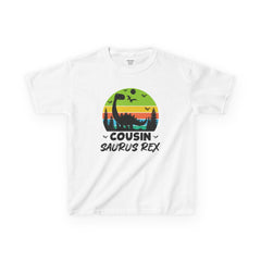 Cousin Saurus Rex Kids Tee - Fun Dino T-Shirt, Kids Birthday Gift, Toddler Dino Merchandise, Summer Playwear, Adventure Clothing