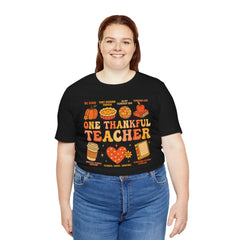 One Thankful Teacher T‑Shirt – Fall and Thanksgiving  Teacher Appreciation Tee
