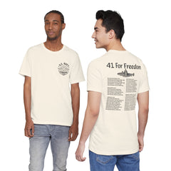 41 For Freedom FBM Fleet Ballistic Missile Submarine Unisex Jersey Short Sleeve Tee