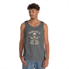 Fitness Tank Top - Skull Leg Amputee Gym Workout Shirt