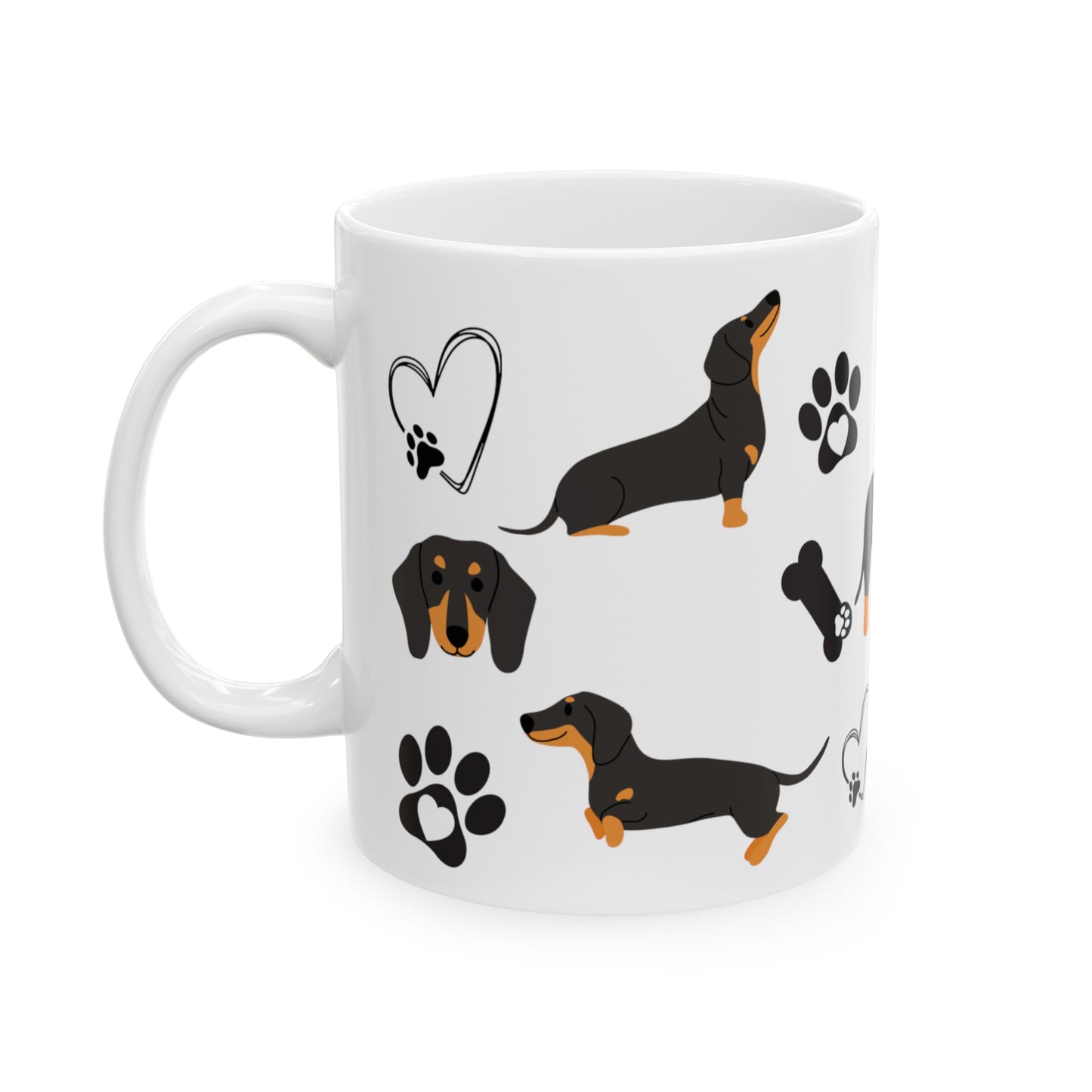 Dachsund Sausage Dog, Ceramic Mug, (11oz, 15oz)