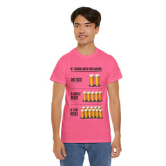 T-Shirt -  "A" School Math for Sailors Funny Beer Graphic Tee