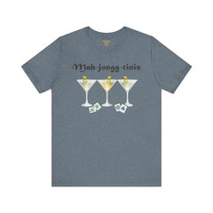 Mah-jongg-tinis  / Mahjong Martini graphics  / Unisex Jersey Short Sleeve Tee /  See Our Matching Tote Bags and Coffee Mugs