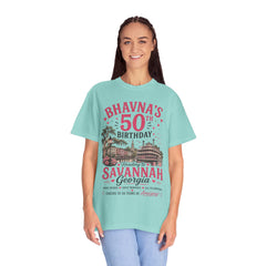 Bhavna Personalized 50th Birthday Girls Trip Savannah, Georgia T-Shirt