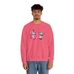 Woman's Love Coffee Valentine -  Unisex Heavy Blend™ Crewneck Sweatshirt
