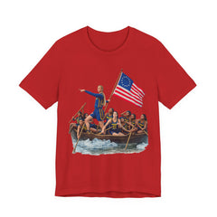 Historical Fever Patriot T‑Shirt — Revolutionary Flag Rowboat Design