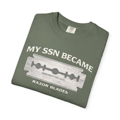 My SSN Became Razor Blades Graphic Vintage Submarine Veteran Tee