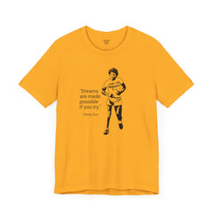Terry Fox Inspirational Amputee Quote - Unisex Short Sleeve Tee,Amputee Awareness,Gift For Him,Gift For Her,Leg Amputee,Limb Loss Awareness