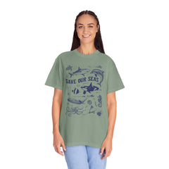 Vintage Style Sealife Comfort Colors Tshirt