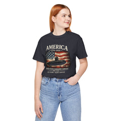America 250th Submarine 125th Flag T-Shirt — Vintage USA Military Tee
