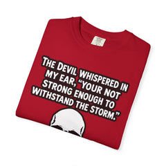 Funny Grammar Police - 'The Devil Whispered...' Skull Resilience Graphic Tee