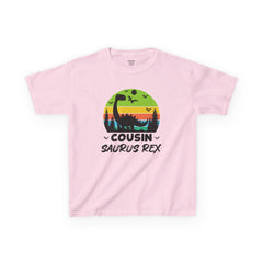 Cousin Saurus Rex Kids Tee - Fun Dino T-Shirt, Kids Birthday Gift, Toddler Dino Merchandise, Summer Playwear, Adventure Clothing