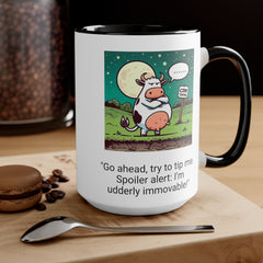 COW TIPPING Awareness - Accent Mugs | Cow Tipping Is Real, Bovine Humor. Gift For Him, Gift For Her, Farm Humor, Cow Fan Gift, Farm Animal