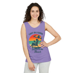 Beach Reader Unisex Tank Top | Summer Vibes | Lost In A Book | Perfect for Book Lovers, Beach Days, Vacations, Gifts, Relaxing Moments