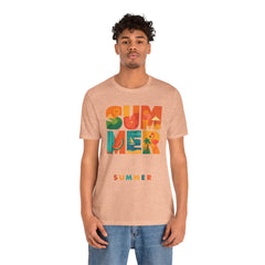 Summer Graphic Tee — Colorful Tropical "SUMMER" Typography T-Shirt