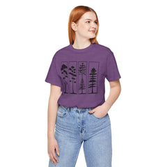 Nature-Inspired Unisex Jersey Tee, Tree Graphic T-Shirt, Eco-Friendly Fashion, Gift for Nature Lovers, Casual Wear, Outdoor Adventure
