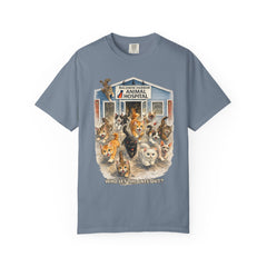 Front Graphic "Who Let the Cats Out?" Baldwin Harbor Animal Hospital Cute Vet Clinic T Shirt