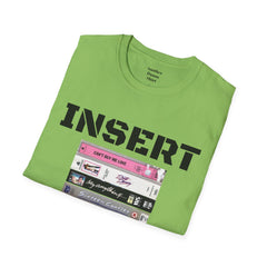 THE 80S VHS Tape Stack  - Unisex Softstyle T Shirt