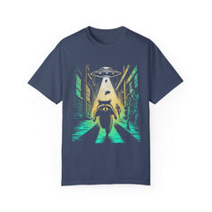 Raccoon UFO Funny Comfort Colors Graphic T-Shirt