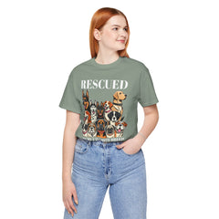 RESCUED IS MY Favorite Breed - Unisex Jersey Short Sleeve Tee